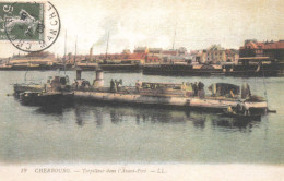 FRANCE - Cherbourg - Torpilleur Dans L'avant-port - Colorisé - Carte Postale Ancienne - Cherbourg