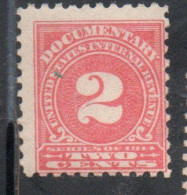 USA STATI UNITI 1914 REVENUE STAMPS DOCUMENTARY 2c MNH - Nuovi