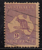 9d Kangaroo, Wmk15, Australia Used 1932 (1931 - 1936), Animal, Map,  - Used Stamps