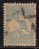 1s Kangaroo, Wmk 7, Australia Used 1929, Animal, Map,  - Gebraucht