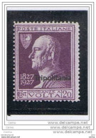 TRIPOLITANIA:  1927  A. VOLTA  -  20 C. VIOLETTO  N. -  SASS. 43 - Tripolitaine