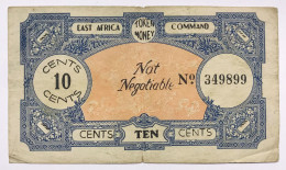 East Africa Command  Token Money For 10 Cent Con Numerazione Gav.04.420 R3 RRR ND C.1940-1941  LOTTO 4857 - Afrique Orientale Italienne