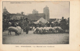 Fougères * Place Et Le Marché Aux Cochons Porcs * Foire Marchands - Fougeres