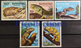 N1441- BURKINA FASO 1985 ANIMALI SELVATICI SET 5 STAMPS USATI - USED - Burkina Faso (1984-...)