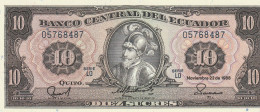 ECUADOR 10 SUCRES 22.11.1988 P-1988 UNC - Ecuador