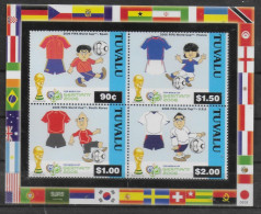 TUVALU  Feuillet  N° 1107/10  * *  ( Cote 12e )  Cup 2006  Football Soccer  Fussball - 2006 – Germania