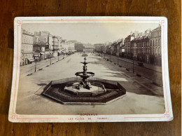 Bordeaux * Place Et Les Allées De Tourny * Photo CDV Cabinet Albuminée Circa 1860/1890 * Photographe - Bordeaux