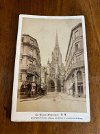 Rouen * Rue Et église St Maclou * Commerce Magasin * Photo CDV Cabinet Albuminée Circa 1860/1890 * Photographe - Rouen