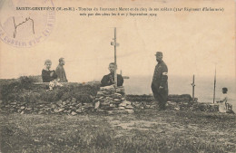 Ste Geneviève * La Tombe Du Lieutenant MAROT Et De Cinq De Ses Soldats ,tué Par Obus 6 Septembre 1914 * Cachet Militaire - Autres & Non Classés