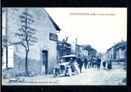 54 SERROUVILLE - RUE DE LA GARE ( Café SELLIER Journaux ) - Autres & Non Classés