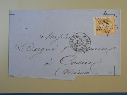 DD20 FRANCE  BELLE LETTRE   1866 ETOILE DE PARIS N°1 SUR  NAPOLEON 40C +AFFRANCH. INTERESSANT+++ - 1862 Napoleone III