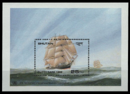 Bhutan 1989 - Mi-Nr. Block 207 ** - MNH - Schiffe / Ships - Bhoutan