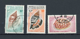 NOUVELLE-CALEDONIE RF - COQUILLAGE -   N°Yt 368+369+370 Obli. - Used Stamps