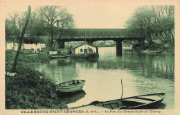 FRANCE - Villeneuve-Saint-Georges - Le Pont Du Chemin De Fer Et L'Yerres - Carte Postale Ancienne - Villeneuve Saint Georges