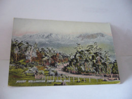 MOUNT WELLIGTON FROM HUON ROAD CPA POST CARD TASMANIA - Altri & Non Classificati