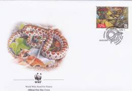 WWF - 306,24 - FDC - € 1,72 - 25-5-2002 - 2,50ZPH - Leopard Snake - Ukraine - Otros & Sin Clasificación