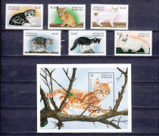 Antigua & Barbuda 1997,6V+1 Block,cats,katten.katzen,chats,gatos,gatti,READ,MNH/Postfris(L4381) - Chats Domestiques