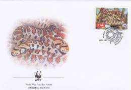 WWF - 306,22 - FDC - € 1,57 - 25-5-2002 - 70K - Leopard Snake - Ukraine - Andere & Zonder Classificatie