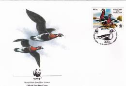 WWF - 240,24 - FDC - € 1,09 - 10-10-1998 - 60K - Red-breasted Goose - Ukraine - Otros & Sin Clasificación
