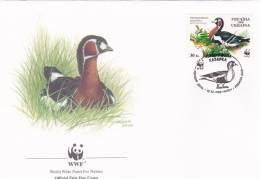 WWF - 240,22 - FDC - € 1,01 - 10-10-1998 - 30K - Red-breasted Goose - Ukraine - Otros & Sin Clasificación