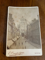 St Quentin * Rue Et église * Photo CDV Cabinet Albuminée Circa 1860/1890 * Photographe E. Compiègne - Saint Quentin