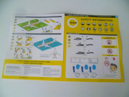 2023 Latest ! Airlines SCOOT AIRBUS A321 NEO SAFETY CARD (#8) - Veiligheidskaarten