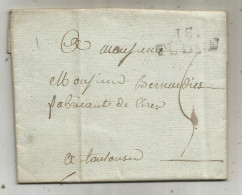 Lettre, Préphilatélie, Précurseurs XIX E Siècle, 1812, 18 TULLE, Corréze - 1801-1848: Vorläufer XIX