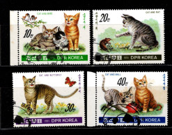 - Chats - COREE- 1991 - N°2229 / 33 - Oblitérés - Manque 2233 - Chats Domestiques