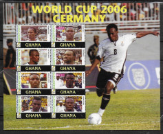 GHANA Feuillet  N° 3161/68  * *  ( Cote 15e ) Cup 2006 Football  Soccer Fussball - 2006 – Deutschland