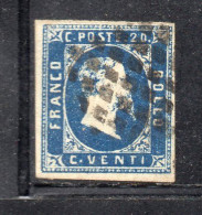 ASI230b - SARDEGNA 1851, 20 Cent N. 2 . Bello . Firmato BOTTACCHI - Sardegna