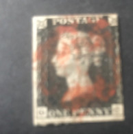 1840 GB 1d Black ‘GC’ Red Pmk. Used See Photos - Used Stamps