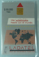 MEXICO - Ladatel - TN03 - 1st Issue - Mapamundi - $50,000 - Mint Blister - Rare - Mexico