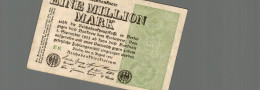 ALLEMAGNE - EINE MILLION MARK (1.000.000) - BH - 9 AOÛT 1923 - REICHSBANKNOTE - 1.000 Mark