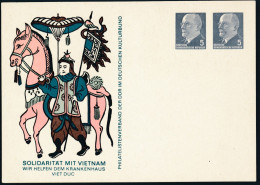 RDA - Entier Postal Privé / DDR - Ganzsachen Mi.Nr. PP 12 B1/002 ** Solidarität Vietnam - Privé Postkaarten - Ongebruikt