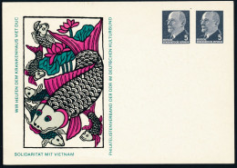 RDA - Entier Postal Privé / DDR - Ganzsachen Mi.Nr. PP 12 B1/004 ** Solidarität Vietnam - Cartoline Private - Nuovi