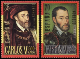 Espagne / Spajne (COB 2887/2888**) - 500e Anniversaire De La Naissance De Charles Quint / Karel V - Émission Commune - Souvenir Cards - Joint Issues [HK]