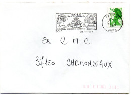 DOUBS - Dépt N° 25 = DOLE 1987 = FLAMME Type II = SECAP Illustrée 'ville Natale De Pasteur / Ses Couvents, Ville D'art ' - Louis Pasteur