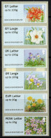Guernsey 2018 Post & Go, Flowers Strip Of 6, Backing Paper Hinged, SG FSG 14/19 - Guernesey