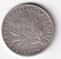 France 2 Francs Semeuse 1904 - Argent - TB - 2 Francs