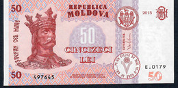 MOLDOVA P24a 50 Lei 2015  #E.0179 Signature 2    UNC. - Moldova
