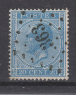 COB 18 Oblitéré Double Point Après Cent - 1849-1900