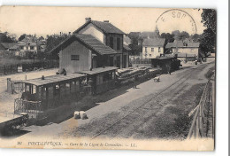 CPA 14 Pont L'Evêque Gare De La Ligne De Cormeilles Train Tramway - Pont-l'Evèque