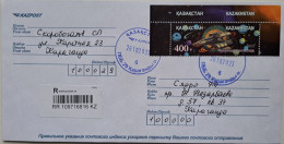 2023...KAZAKHSTAN...  COVER WITH STAMP....SPACE FICTION..PAST MAIL..REGISTERED - Asia