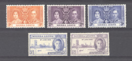 Sierra Leone  :  Yv  155-57 + 172-73  * - Sierra Leone (...-1960)