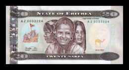 Eritrea 20 Nakfa 1997 Pick 4r Replacement Serie AZ Sc Unc - Erythrée