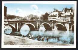 Bouillon. La Semois Et Le Vieux Pont De Liège. Enfants. Au Bon Marché Delhaize Frères Et Cie. - Bouillon