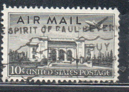 USA STATI UNITI 1947 AIRMAIL AIR MAIL POSTA AEREA PAN AMERICAN UNION BUILDING WASHINGTON D.C.10c USED USATO OBLITERE' - 2a. 1941-1960 Oblitérés