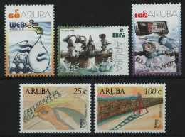 Aruba 2002 - Mi-Nr. 290-292 & 293-294 ** - MNH - 2 Ausgaben - Curaçao, Nederlandse Antillen, Aruba