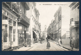 59. Maubeuge .Rue De France. Magasin De Pianos. Comptoir Général Inventions F. Wernert. Restaurant Du Mouton Noir. 1914 - Maubeuge