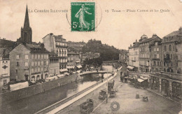 FRANCE - Tulle - Place Carnot Et Les Quais - Carte Postale Ancienne - Tulle